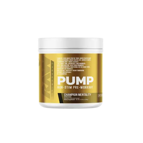 RAW Pump Non-Stim Pre Workout Powder – Nitric Oxide & Muscle Pump Formula – Non-Stimulant Pre Workout with Citrulline, Nitrosigine & Agmatine – 30 Servings