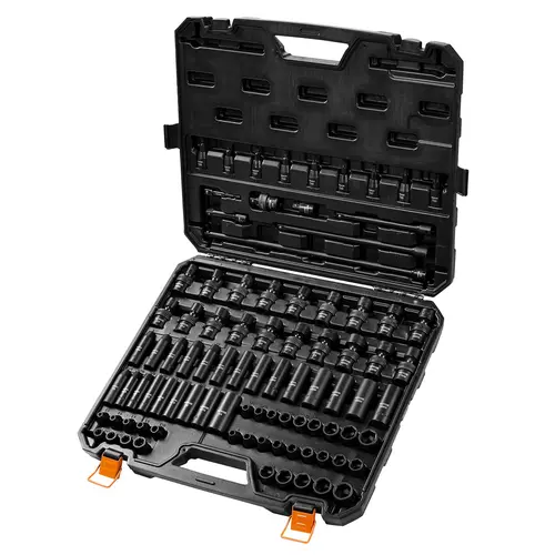 【Summerfinds】VEVOR Drive Impact Socket Set Cr-Mo Alloy Steel for Auto RepairIncludes Extension Bars Universal Joint Adapter Lock Storage Case Tool BoxTools And GadgetsMechanic Tools, Tools And Gadgets, Work Tools, Tool Kit Set, Car Tools