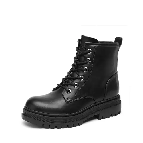 Dream Pairs Flat Lace-Up Ankle Combat Boots – Chunky Lug Sole, Padded Collar, Urban Outdoor Grip, Shoe, Footwear, Casual Outdoor Boot, Walking Shoes, Shoes,shoes for back to school,back to school shoes