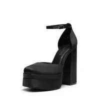 DREAM PAIRS Women's Fashion Platform High Heels - Elegant Square Toe, Ankle Strap, Chunky Heeled Shoe for All-Season Wear