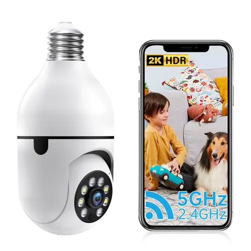 NoahTec Wireless Bulb Security Camera, 1080P HD  WiFi Wireless Surveillance Camera, Motion Detection, Two-Way Audio – Easy-to-Install WiFi Home Security Camera, Wifi Monitoring Camera, Smart Home Gadgets