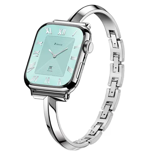 MISSAIR Women's Slim 316L Stainless Steel Smartwatch Compatible Band, Elegant Jewelry-Style Wearable Accessory (Slim Steel Style, Fits 38-49mm Smartwatches Series 1-11 & SE), Smartwatch Compatible Bands