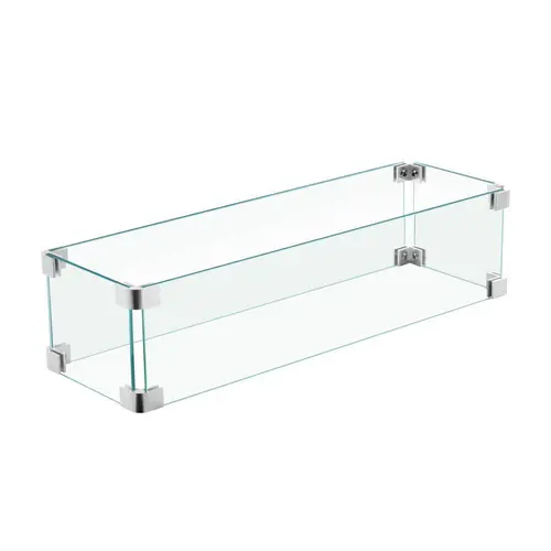【Back To School】Ovios Glass Wind Guard for Fire Pit Table