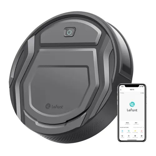 Lefant M210 Pro Cordless Automatic Robot Vacuum Cleaner - 2200Pa Suction, 120 Mins Runtime, 2.4GHz Wi-Fi/App/Voice Control, Obstacle Sensor, US Plug, Ideal for Hard Floors & Low-Pile Carpet, Pet Hair, Auto Recharge, Cordless Vacuum Cleaner, Automatic Vacu