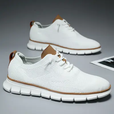 Men's Mesh Sneakers Oxfords Business Casual Walking Shoes Tennis Comfortable，Sporty Lightweight Breathable Running Shoes For Exercise & Daily Wear Closed Trainer Boy Training Runner Athletic Footwear block Shoes Outdoorfun