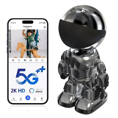 Noahtec 3MP 5G&2.4GHz WiFi Security Camera - Wireless Home Security Camera System with Motion Detection, 2-Way Audio Speaker, Surveillance Webcam, Automatic Cable Monitoring for Phones