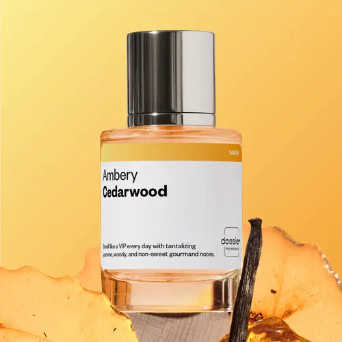 Ambery Cedarwood, Dossier, Women Perfume, Eau de Parfum, 50ml, Mandarin, Cardamom, Orange Blossom, Jasmine, Cedarwood, Amber, Vanilla