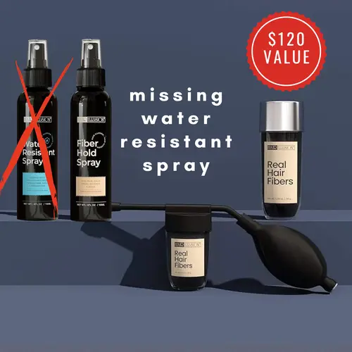 Hair Illusion 100% Real Hair Fibers Kit: Hold Spray, Applicator Instant Natural Fuller Hair Thinning Enhancement Blend Sensitive Non Synthetic Comfort