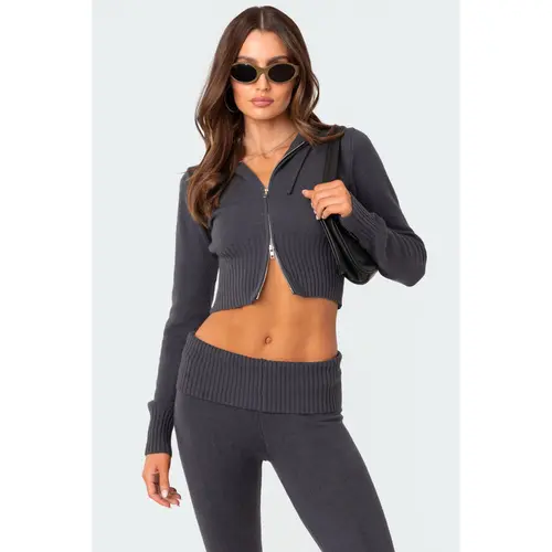 Desiree Knitted Hooded Cardigan