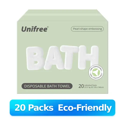 Unifree Large Disposable Bath Towels, Soft, Thick, Eco-Friendly, Individually Wrapped, Portable and Multifunctional, Personal Travel Essentials, Hotel, Gym, beach essentials, summerwins