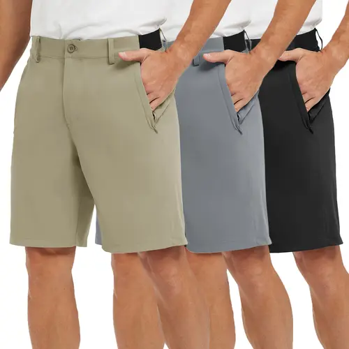【Creator's Pick】GOPUNE Men's Fashion 【Plus Size,32-52】 9'' Golf Work Shorts Stretch Waistband Quick-Dry Fit Hiking Casual Business Dress Athletic Mens  Lightweight Pants 3 Pockets #LGBT #swimweek #outdoorfun #fathersdaygift