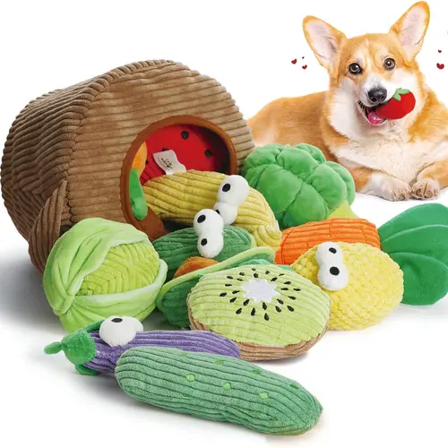 Nocciola 15-Pack High Quality Fabric Grocery Bag Crinkle Squeaky Dog Toys, Durable for Small-Medium Aggressive Chewers, Interactive Fun with Dental Health Care & Teeth Cleaning, Dog Gifts