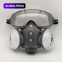 Dust-Proof Integrated Respirator Mask with Goggles, Reusable Half-Face Protective Mask, Safety Gear for Spray Painting and Woodworking #GLOBAL PICKS