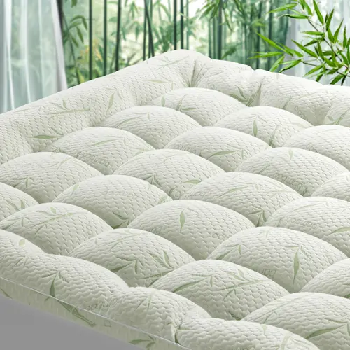 Shilucheng Mattress Topper - Extra Thick Soft Mattress Protector, Cooling Down Alternative Fill, Bamboo Top Mattress Pad Cover with 8-21" Deep Pocket, Machine Washable, Breathable & Comfortable,summerwins