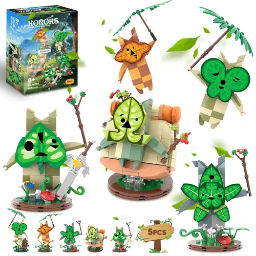 TOKMOC Koroks 5 Characters Building Block Set for BOTW, Cute Game Merch Action Figures,Fan Collectible & Gift Toy for Ages 12+, Home Decoration,game fan,66004,888 Pieces