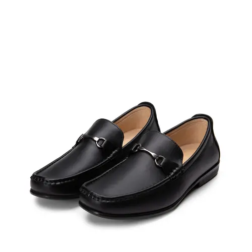 BRUNO MARC Men's Classic Casual Horsebit Black Loafers - Slip-On Style Flats for Summer, Effortless Wear, Comfortable Shoes That Don't Hurt