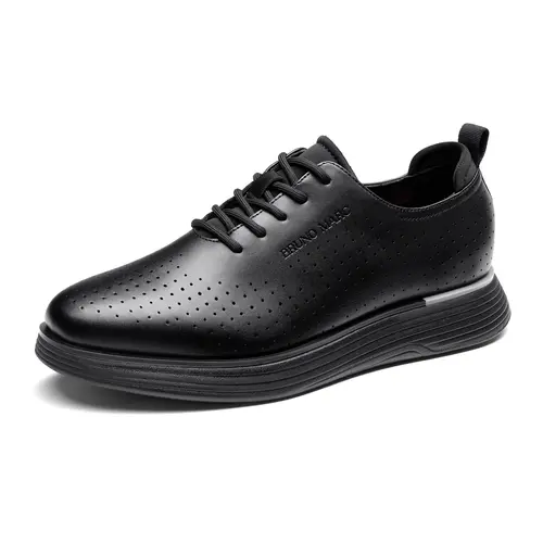 BRUNO MARC Men's Oxfords Shoes, MaxFlex Plain-Toe Lace-Up Formal Oxfords Shoe with Cushioned Sole, Comfortable Business Style Footwear, Office-Ready Daily Polish Laces Men's Oxfords for Commuting & Reduced Foot Fatigue