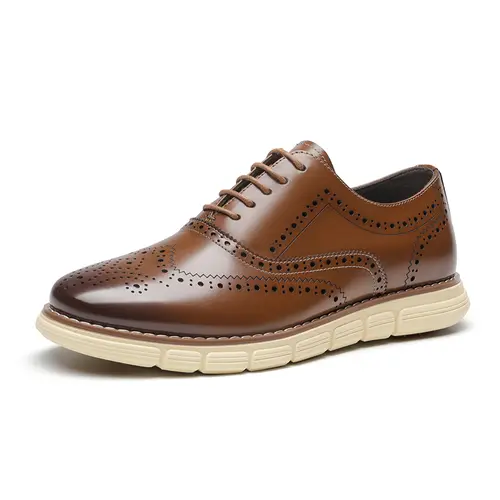 BRUNO MARC Men's Plain Round Toe Formal Oxfords - PU Leather Men's Shoes with PU Upper Resists Wrinkles, Arch Support, Honeycomb Foam Insole, Springy Lightweight EVA Outsole for Less Foot Fatigue, Office Commutes