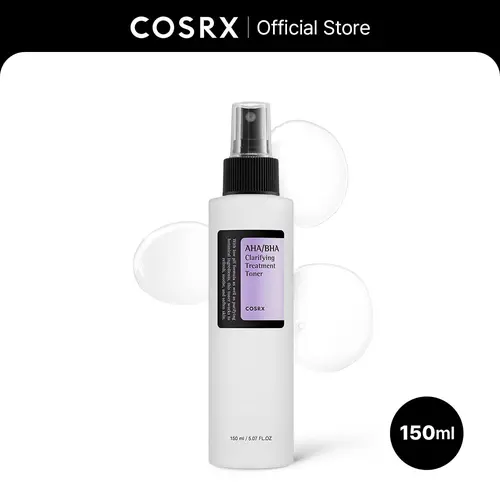 [COSRX Official] AHA-BHA Clarifying Treatment Toner (150ml Bottle) - Unisex Adult Skincare Toner with White Willow Bark, Eliminates Impurities, Exfoliates, Hydrates