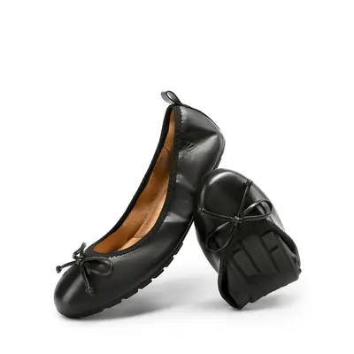 DREAM PAIRS Women's Ballerina-Inspired Foldable Bowknot Round Toe Flats with Mini Bag - Antislip, Low-Profile, Breathable, Comfortable, Lightweight, Slip-On Arch Support Footwear for Walking, Casual, Cute Shoes