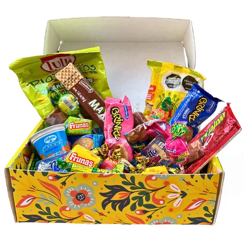 Traditional Colombian Candies & Snacks Gift Box, Assorted Snack Packs Boxed Set Care Package for Gifting, Food Bundle