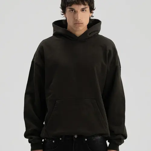 600 GSM "Vintage Black" Core Hoodie