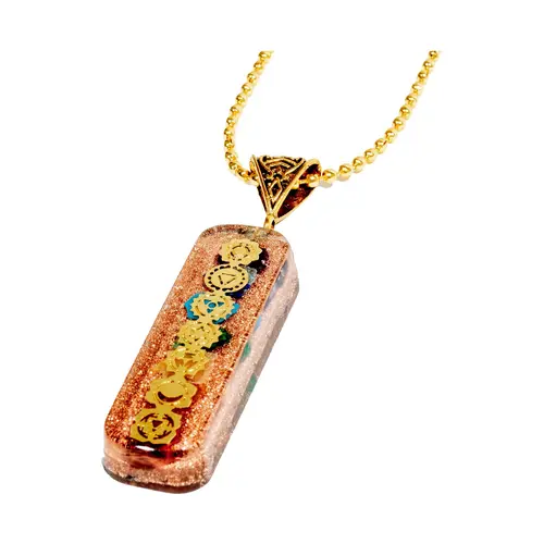 7 chakra Orgone Copper Pendant with Chain