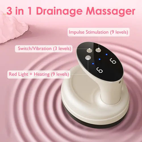 SooRadiant 3 in 1 Electric Handheld Body Massager with Heat & Vibration, for Belly, Legs & Full Body Relaxation, Daily Self Care Gift for Women