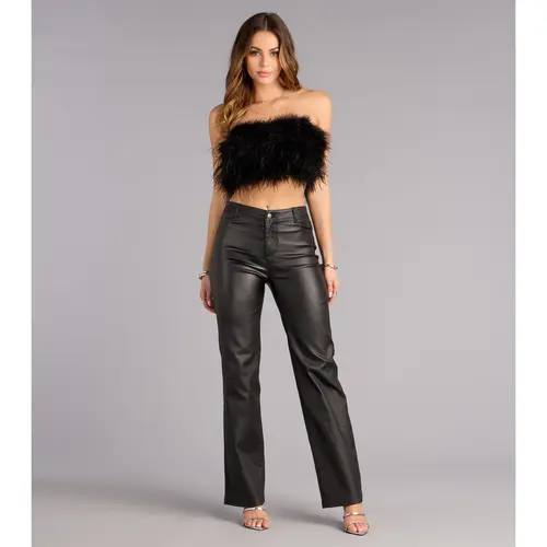 Walking The Walk Faux Leather Straight Leg Pants
