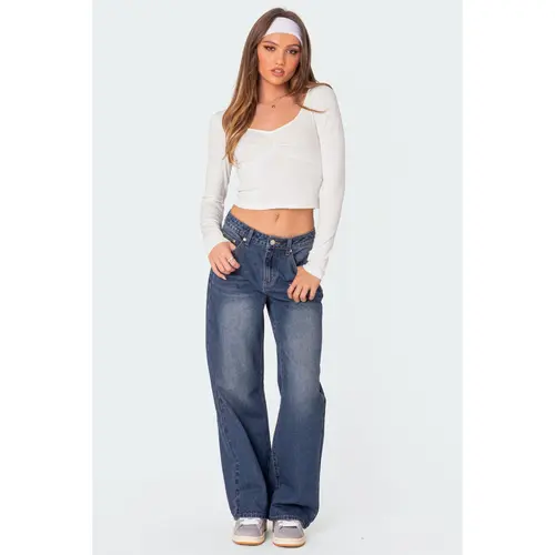 Karie Mid Rise Baggy Jeans