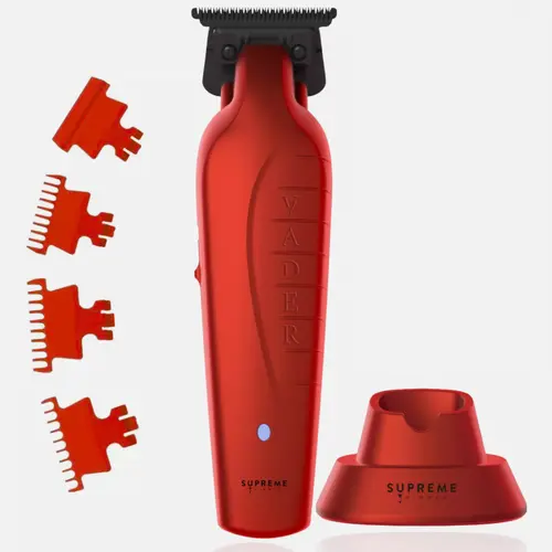 Supreme Trimmer Vader Trimmer ST3778 DLC T-Blade Cordless Barber Liner Mens Beard Trimmer Hair Clippers with 3-Hour Battery Life and Ergonomic Design - Brush