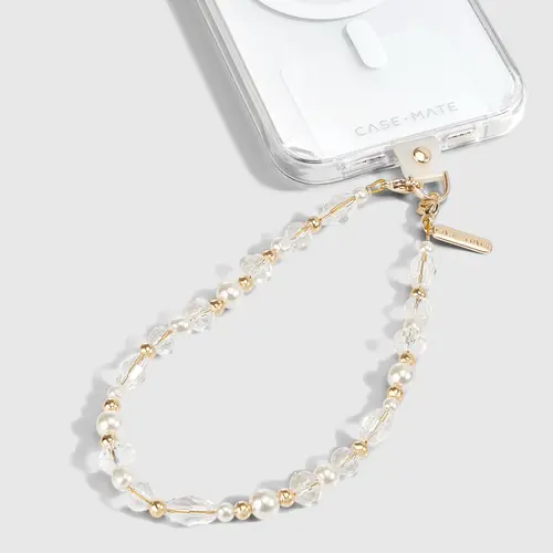 Case-Mate Crystal Pearl Gold Phone Charm, Mobile Phone Accessories for Smartphone & Cellphone