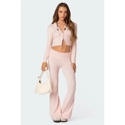 Desiree Knitted Low Rise Fold Over Pants