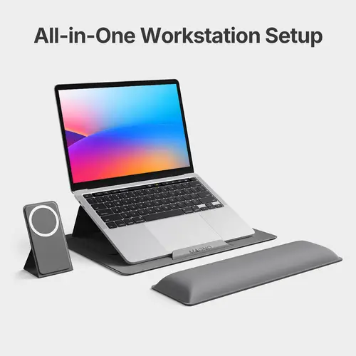 [Back To School] Magnetic Adjustable Laptop Stand Mount, Sturdy Leather-Touch Frame, 5-Angle, 4 Macaron Colors, Portable Sleek Design for 17-Inch Screens, Desk Setup Computer Accessories#TikTokShopBlackFriday,back to school,back to school haul