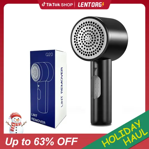 LENTORGI Household Fabric Shaver - Rechargeable, Compact Mini Handheld Pocket Lint Remover with Type C, Multifunctional Dust Removal Appliance for Clothing, Sweaters, Travel Use, Protects Fabric