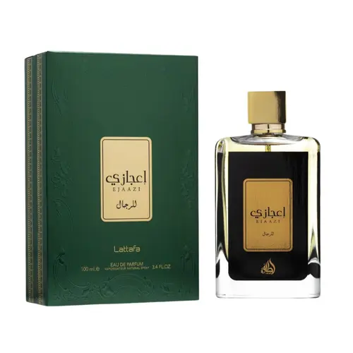 Lattafa Ejaazi Eau de Parfum - 3.4 fl oz Unisex Aromatic Citrusy Fragrance with Lavender, Earthy Woody, Fresh Spicy Notes, Oriental Liquid Aromatic Cologne for Adults