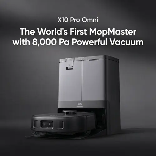 eufy X10 Pro Omni Robot Vacuum and Mop with 8,000 Pa Suction, Dual Mops with 12 mm Auto-Lift and Carpet Detection, AI Obstacle Avoidance, Auto Mop Washing, Auto Drying, Self-Emptying, Self-Refilling｜Spingtok