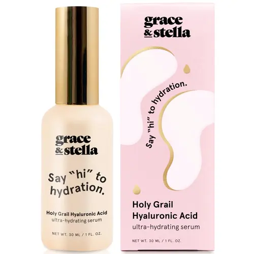 Hyaluronic Acid Serum – Glass Skin | Hydrating Face Serum for Dry Skin, Plumping Moisturizer for Glowing Skin | Lightweight Hydration Booster for Smooth Radiant Skin, Anti Aging Skincare, Routine Essential by grace & stella
