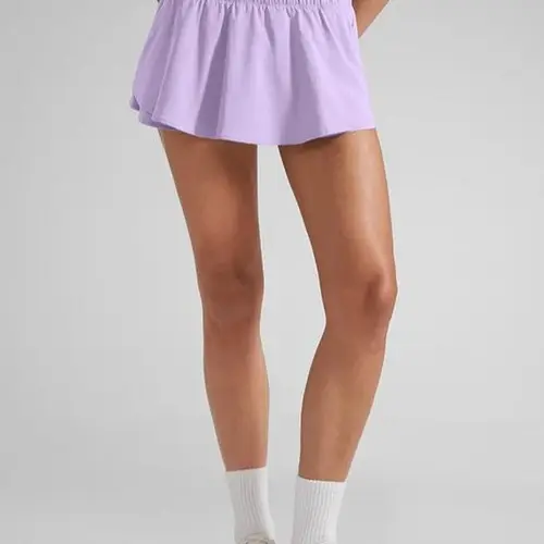 CRZ YOGA Athletic Shorts for Women High Waisted Flowy Ruffle Skirt Overlay Workout Running Tennis Shorts Zip Pocket