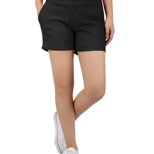 HDE Women’s Pull-On Chino Shorts – 4” Inseam High Waisted Elastic Waist Business Casual Summer Shorts summerwins