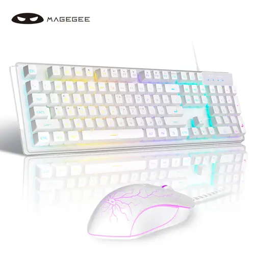 MageGee K1 Gaming Keyboard and Mouse Combo, RGB LED Backlit Keyboard with 104 Keys Computer PC Gaming Keyboard for PC/Laptop,back to school,back to school haul