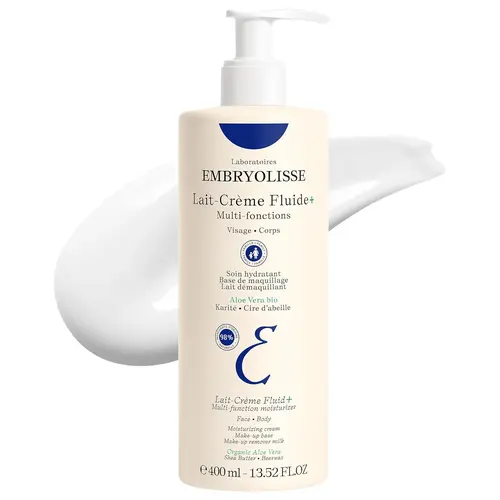 Embryolisse Daily Lightweight Moisturizer for Face & Body - Lait Creme Fluid+ 13.52 fl.oz. - for all skin types with Organic Aloe Vera