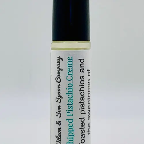 Whipped Pistachio Body Oil Roll-On - Vegan, Natural Ingredients, Long-Lasting Creamy Signature Scent, Compact Travel-Size Bottle, On-the-Go Bath & Body Care, Crafted With Care