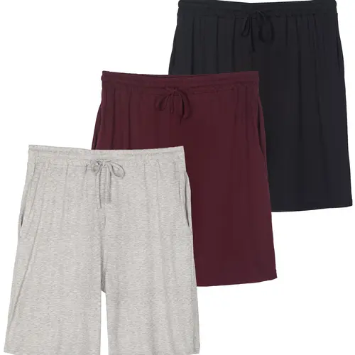 3 Pack Men's Pajama Shorts Sleep Lounge Casual PJ Comfy Cooling Pockets