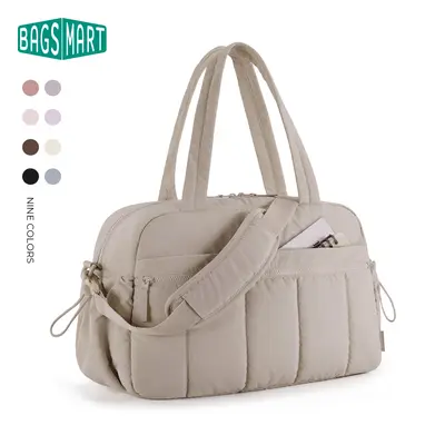 BAGSMART 3 Size Travel Duffel Bag for Women, Lightweight Gym Bag, Women's Weekender Bag, Carry on Bag, Pesronal Item Bag for Travel/Fitness, 3 Sizes: M(With Wet Pocket)& L(With PVC Toiletry Bag) and Ita Bag(Clear Display Window), DealsForYouDays summerwin