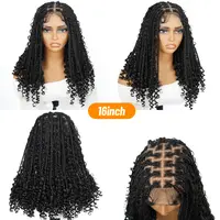 SuperNova 16 Inch Full Lace Bohemian Box Braided Wigs – Luxurious Synthetic Fiber Beauty #SummerVibes Boho Wig Braided Hair Wigs