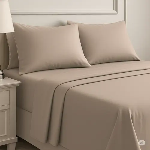 Ultra-Soft 6-Piece Bed Sheet Set - Deep-Pocket Fitted Sheet with All-Around Elastic, Easy-Care Fabric for Busy Routines, Fits 18” Mattresses, Breathable, Wrinkle Resistant, Shrinking-Resistant for Long-Lasting Use, Machine Washable (Full, Queen, King)