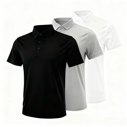 Royaura 3-Pack Men’s Stretch Nylon Polo Shirts - Classic Collared Short-Sleeve Golfing Shirt, Casual Golf Polo, Casual Sportswear, Sporty Chic Menswear Top for Work, Travel & Everyday Wear, Valentine’s Day Gift for Him