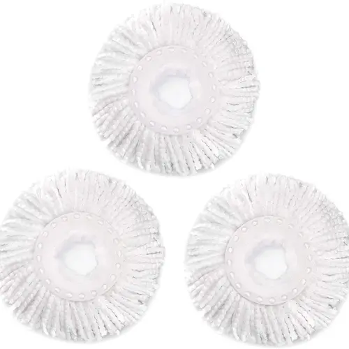 Tidy Monster 3 Pack Spin Mop Replacement Head for All 360 Spin Mop Systems, High Quality Microfibers Material,Both For Dry and Wet use mopheads