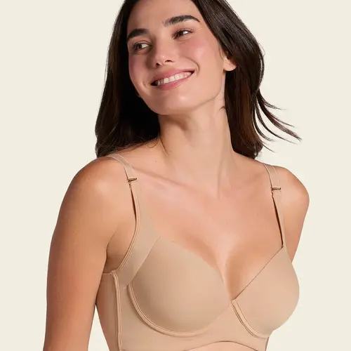 Leonisa High Profile Back Smoothing Bra with Soft Full High Coverage Cups with Underwire  Everyday shirt bra